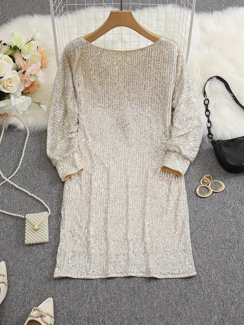Sequin Off-Shoulder Dress for Women - View 9
