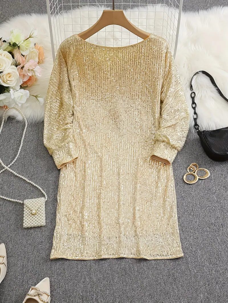 Sequin Off-Shoulder Dress for Women - View 11