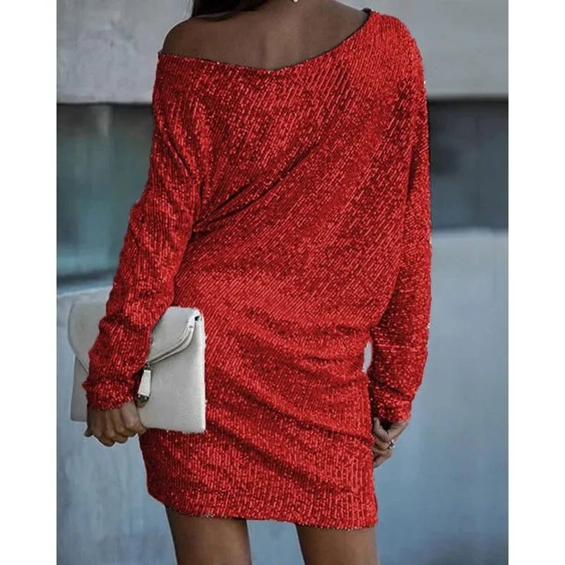 Sequin Off-Shoulder Dress for Women