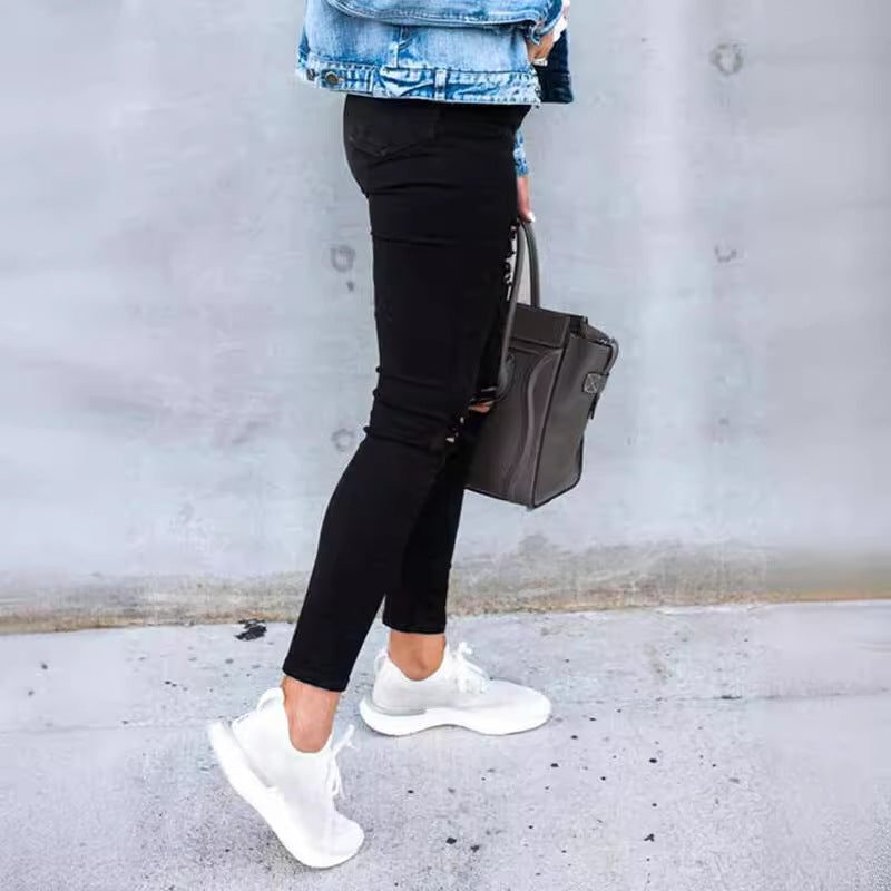 Skinny Fit Ripped Jeans for Women - View 3