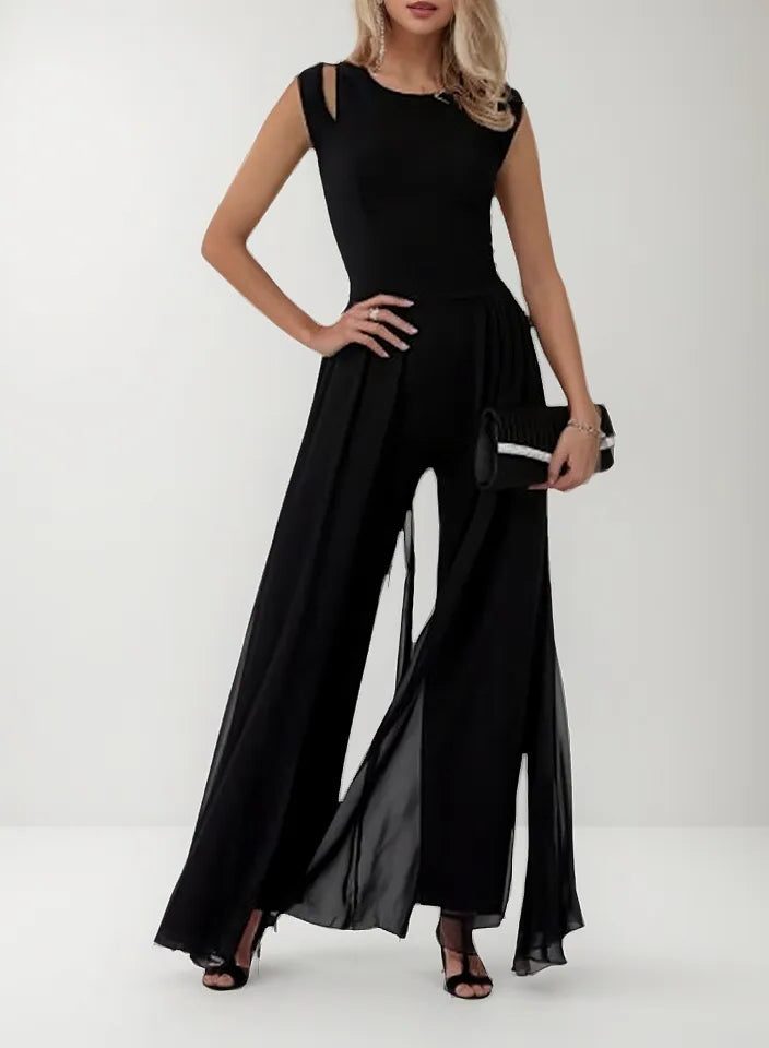 Sleeveless A-Line Maxi Dress with Side Slit for Women