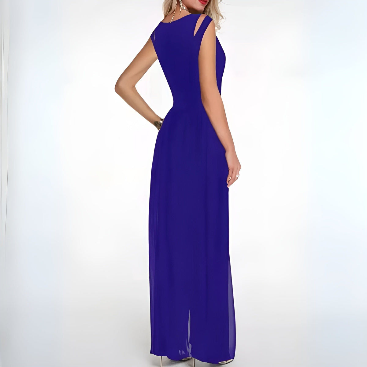 Sleeveless A-Line Maxi Dress with Side Slit for Women - View 8