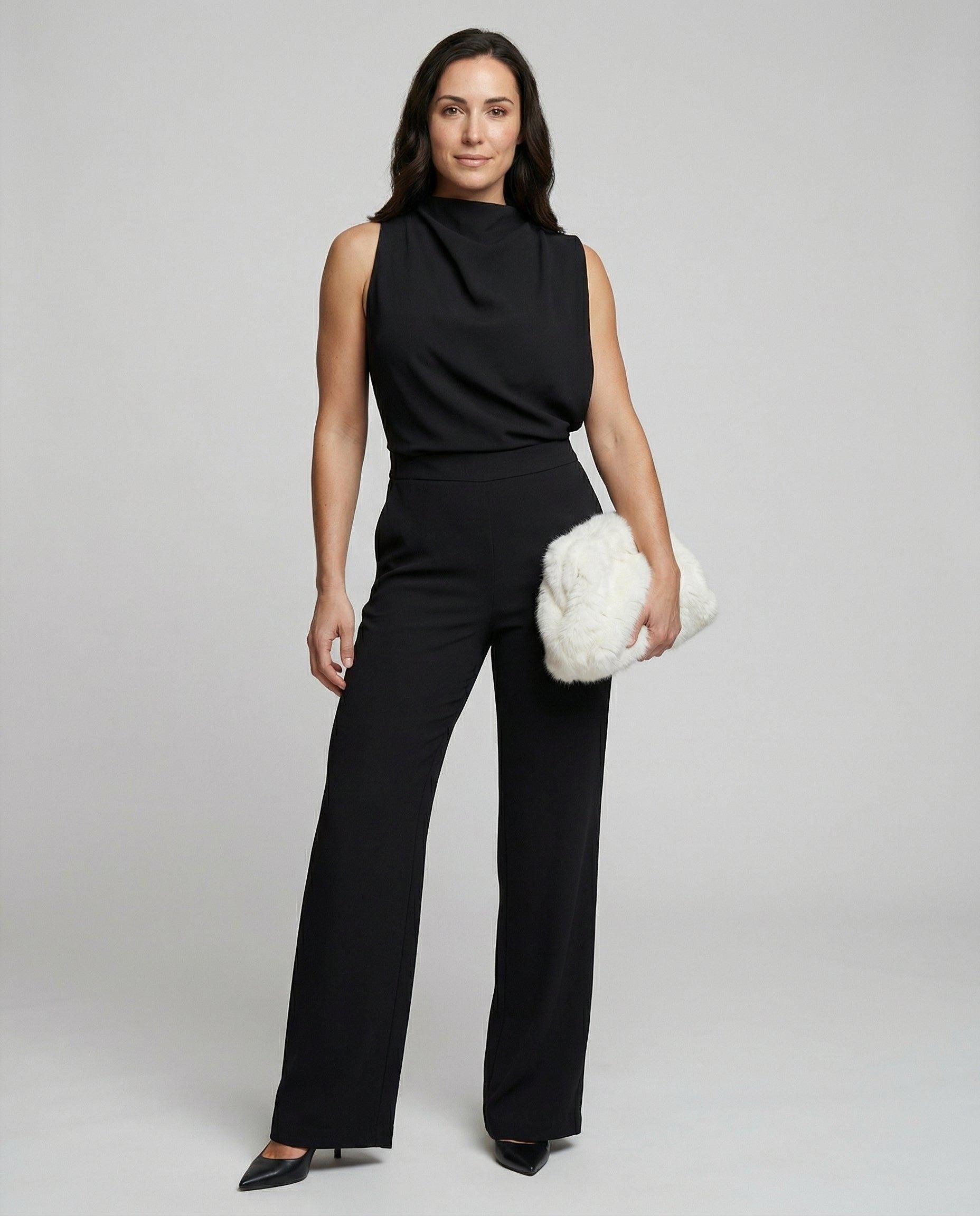 Sleeveless Mock Neck Jumpsuit for Women - View 2