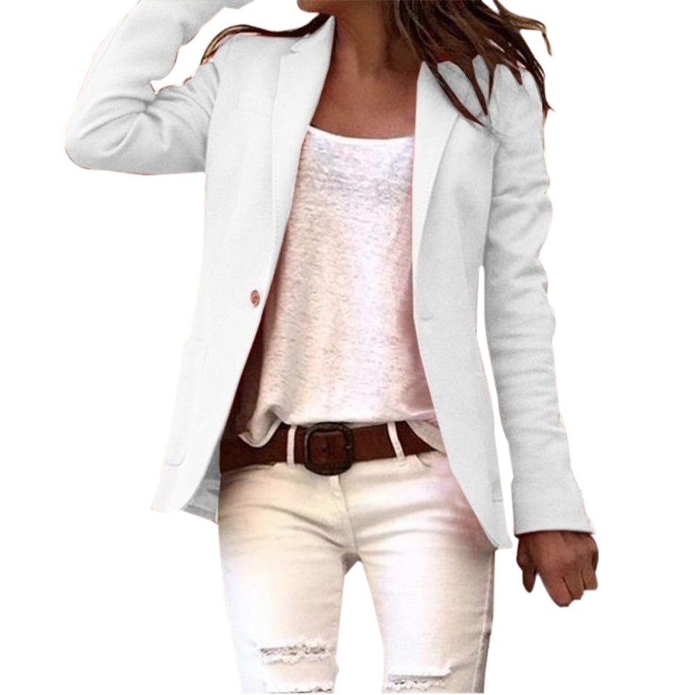 Slim Fit Long Sleeve Blazer for Women