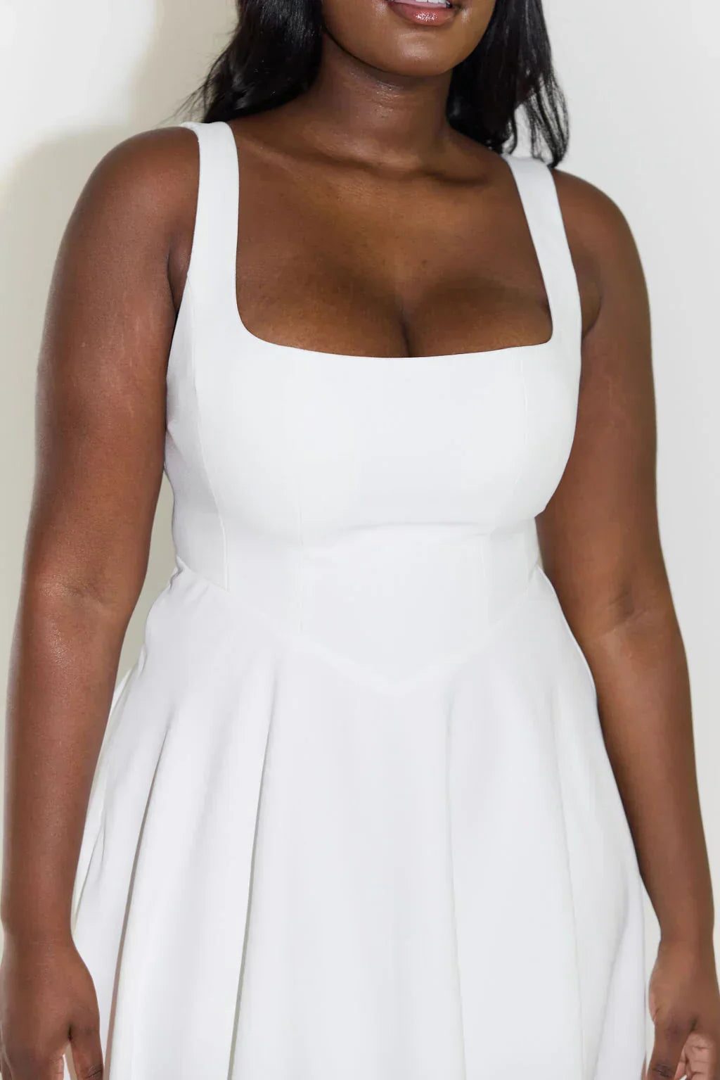 Square Neck Midi Dress for Women - View 9