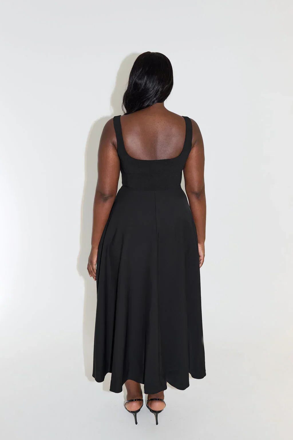 Square Neck Midi Dress for Women - View 4