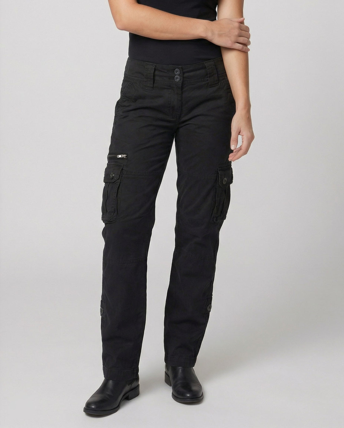 Straight Leg Cargo Trousers for Women