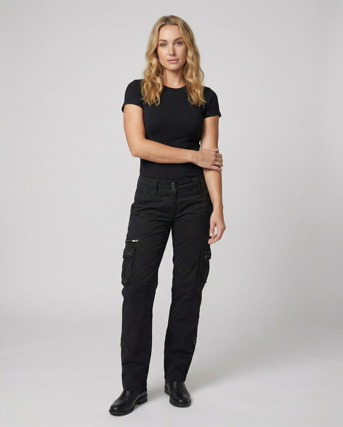 Straight Leg Cargo Trousers for Women