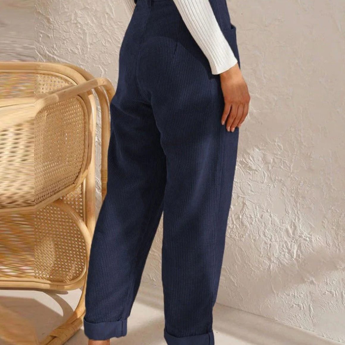 Straight Leg Corduroy Trousers for Women - View 5