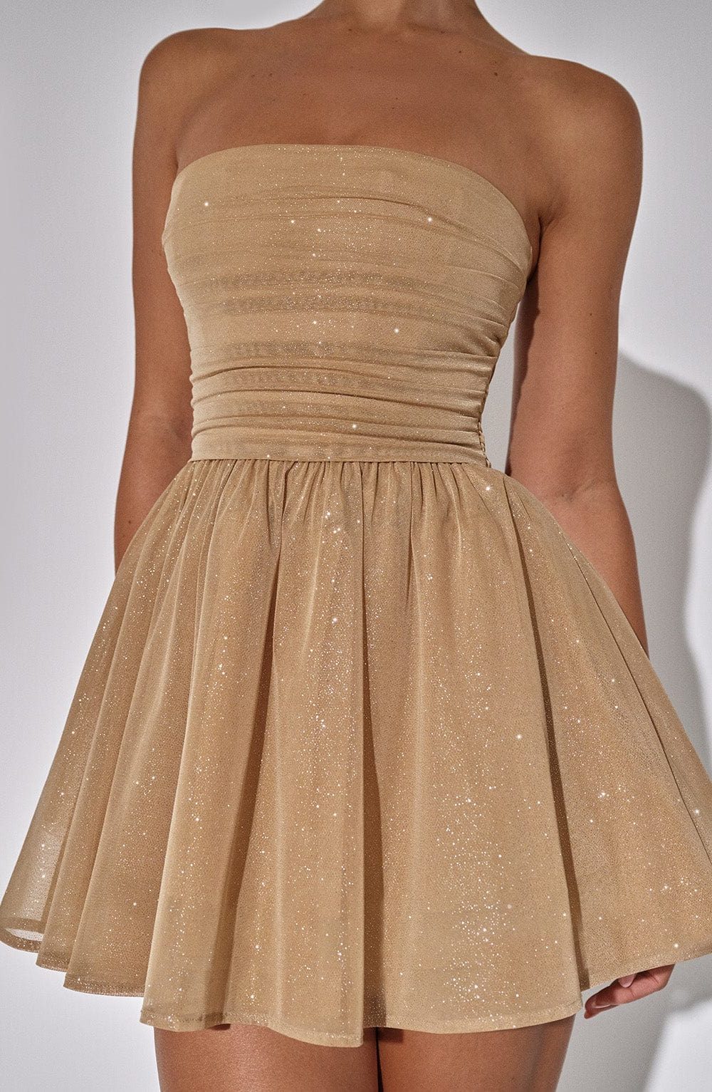 Strapless A-Line Dress with Bow Detail for Women - View 6