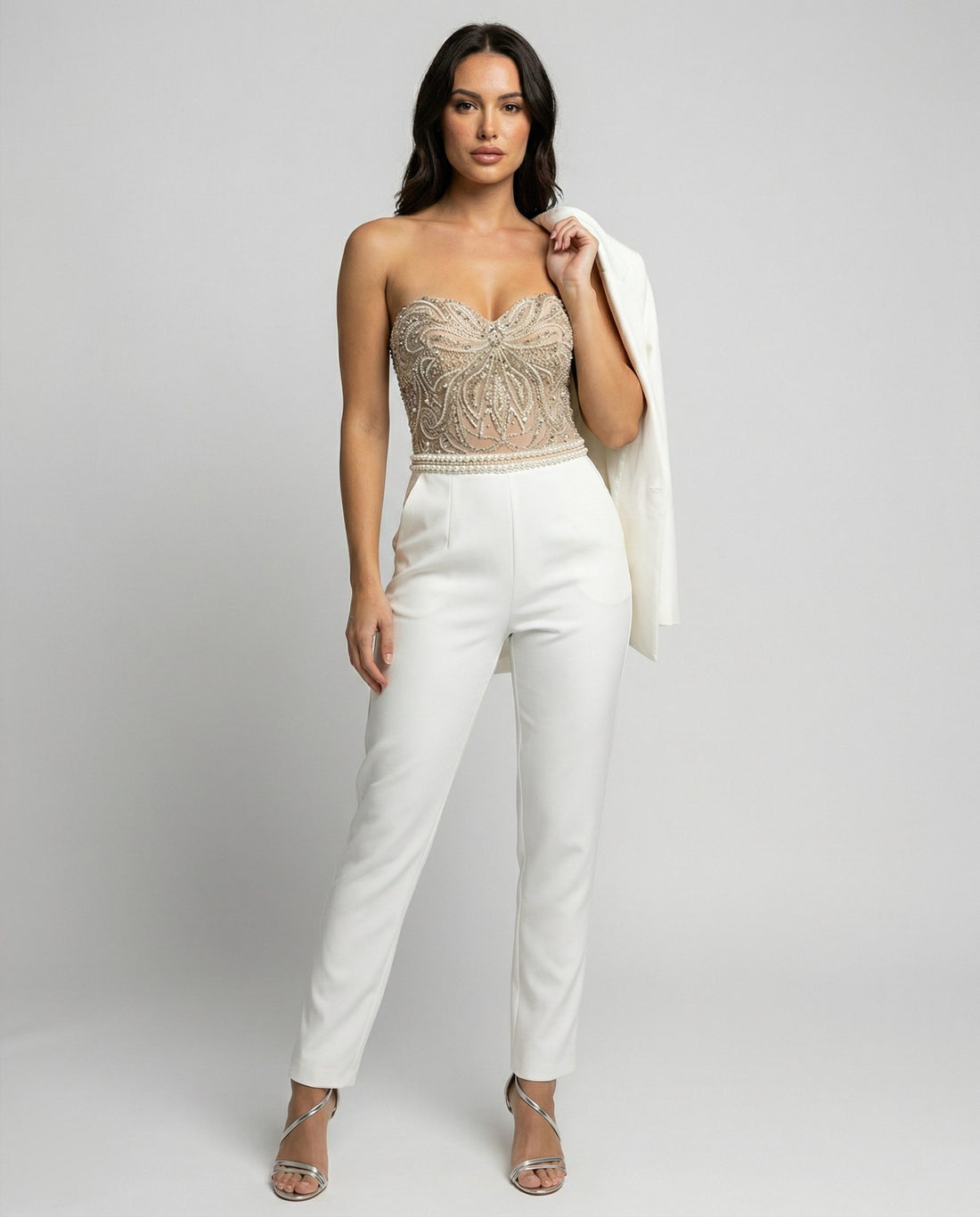 Strapless Beaded Jumpsuit for Women