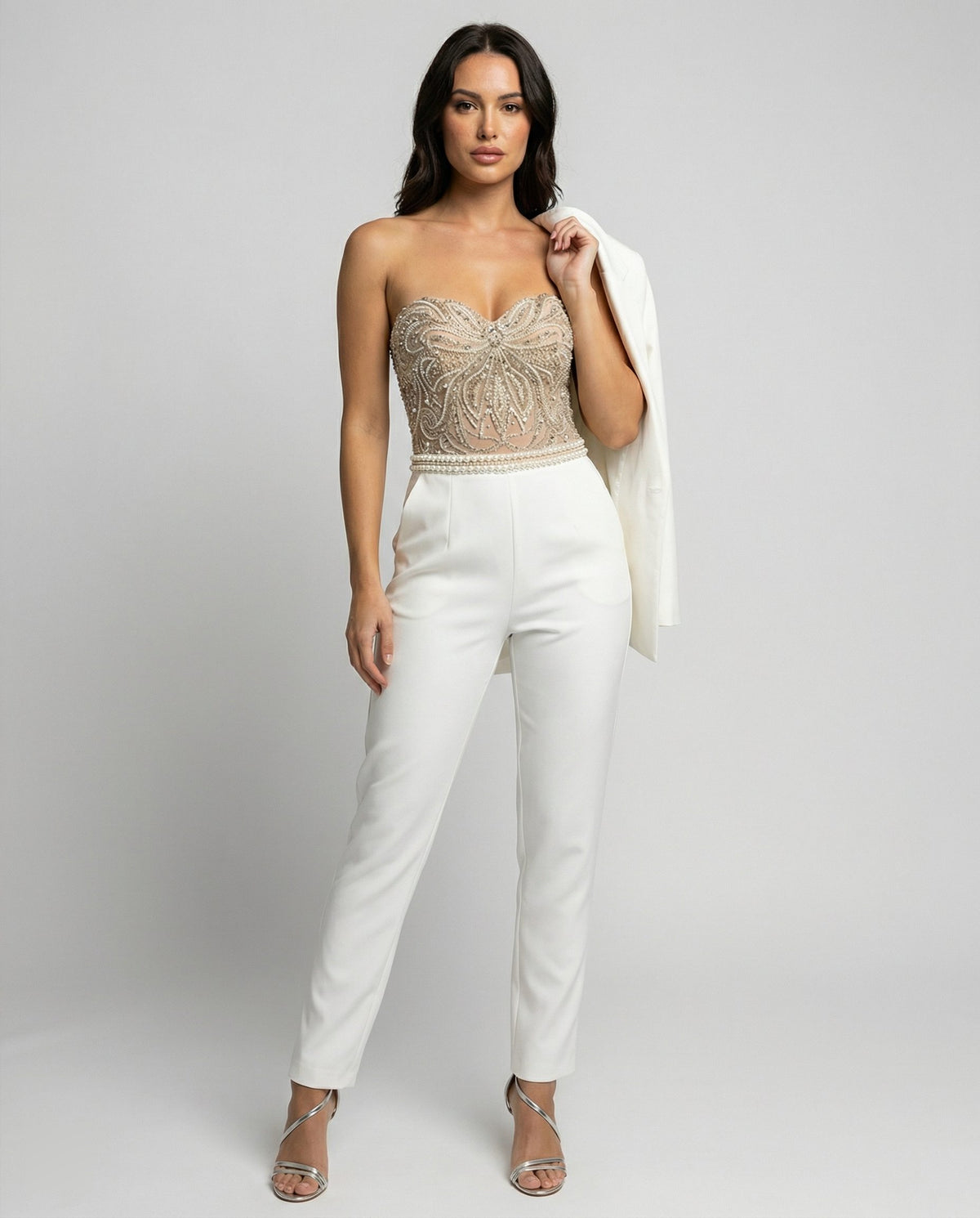 Strapless Beaded Jumpsuit for Women