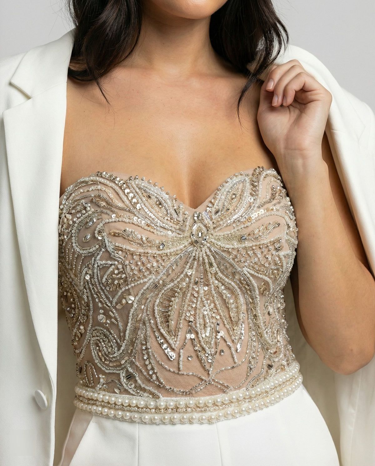 Strapless Beaded Jumpsuit for Women - View 2
