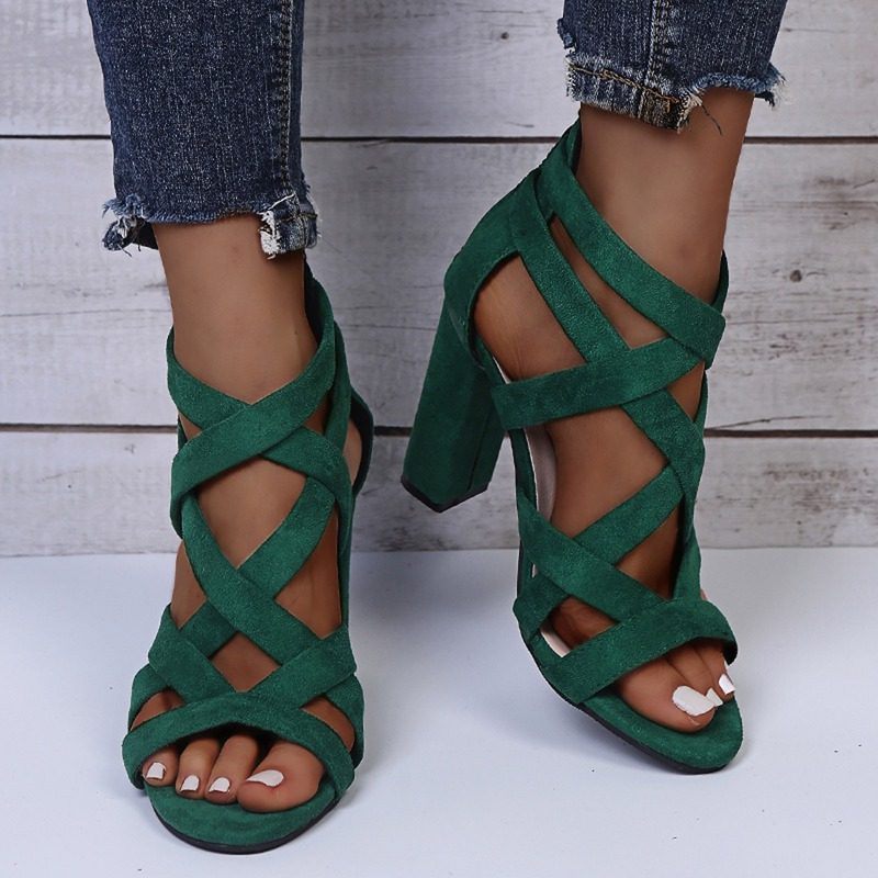 Strappy Block Heel Sandals for Women