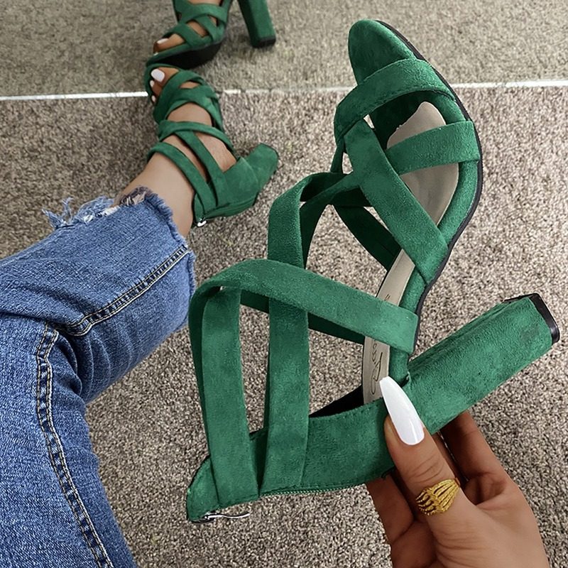 Strappy Block Heel Sandals for Women
