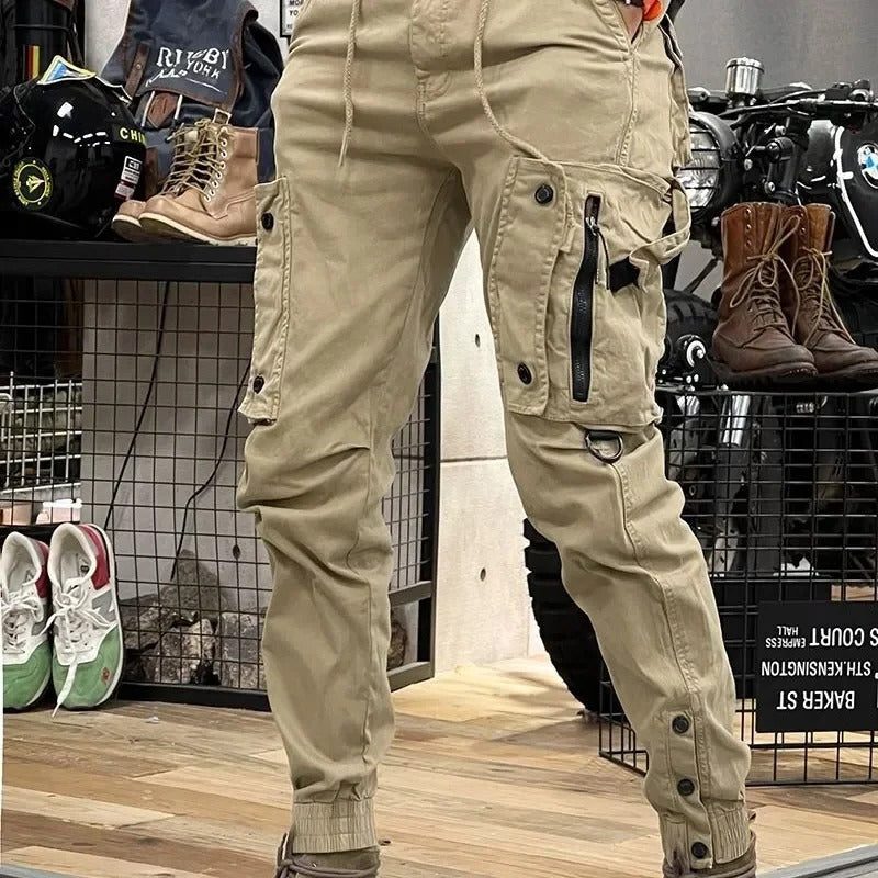 Stretch Cargo Trousers with Pockets for Women - View 4