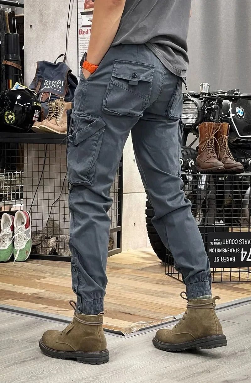 Stretch Cargo Trousers with Pockets for Women - View 5