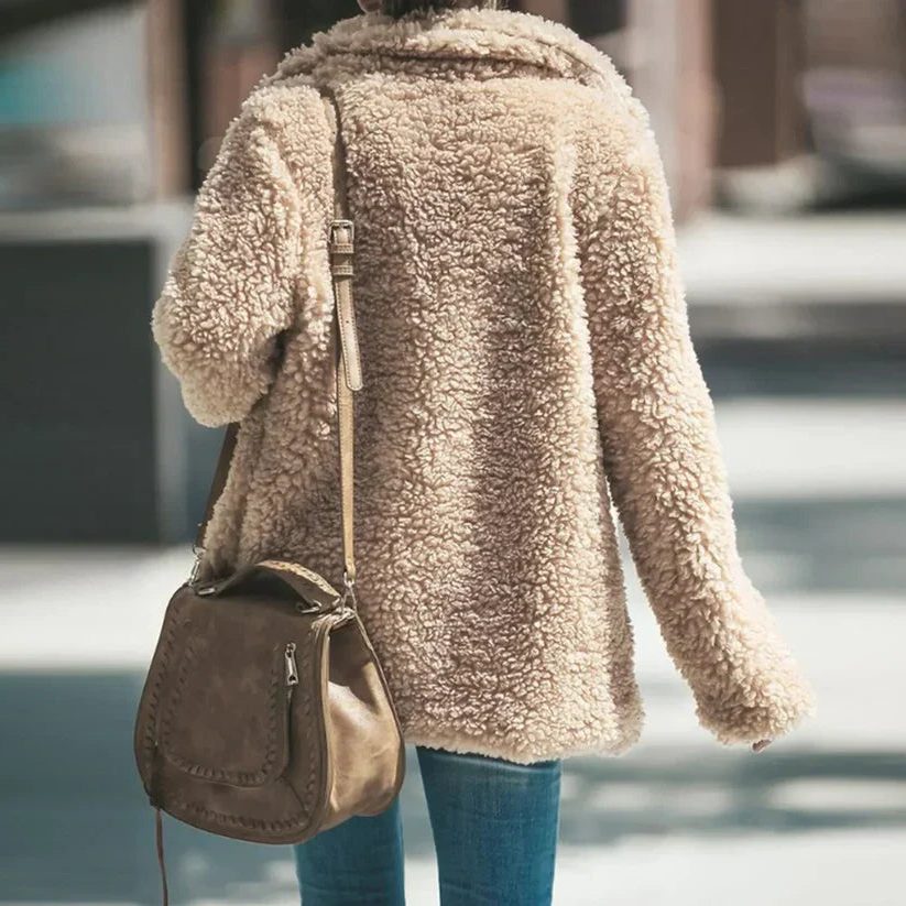 Teddy Fleece Longline Coat for Women - View 2