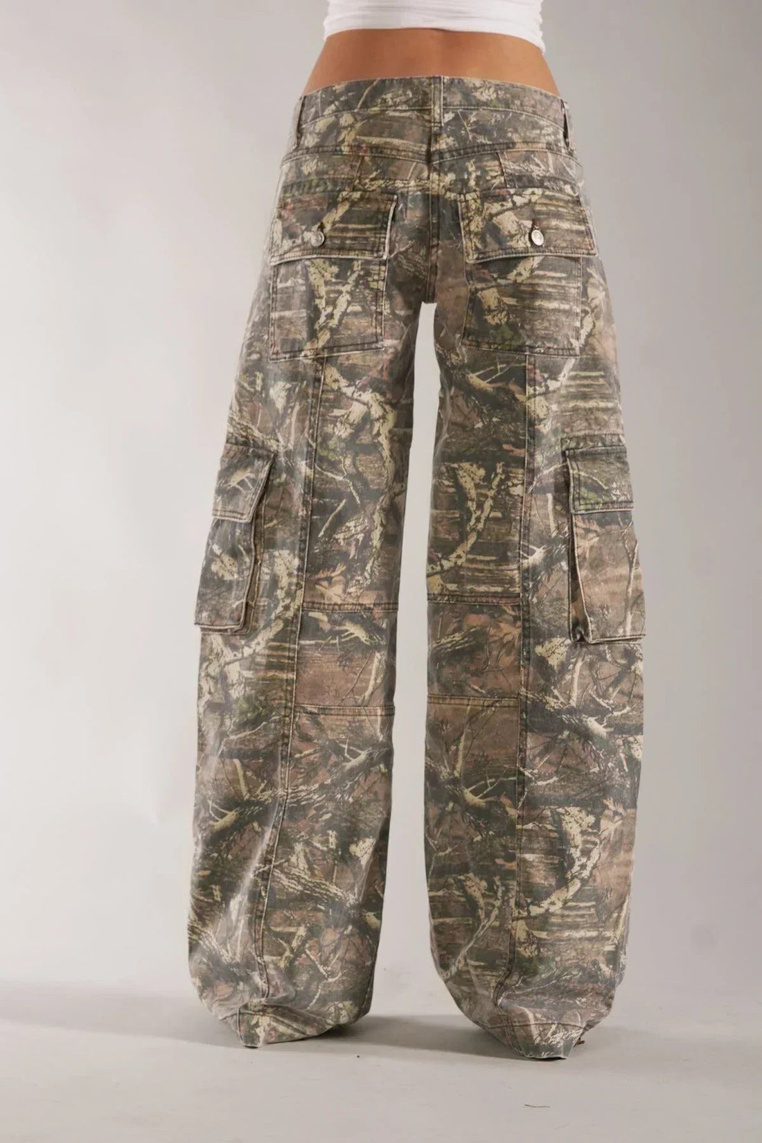 Wide Leg Cargo Trousers for Women