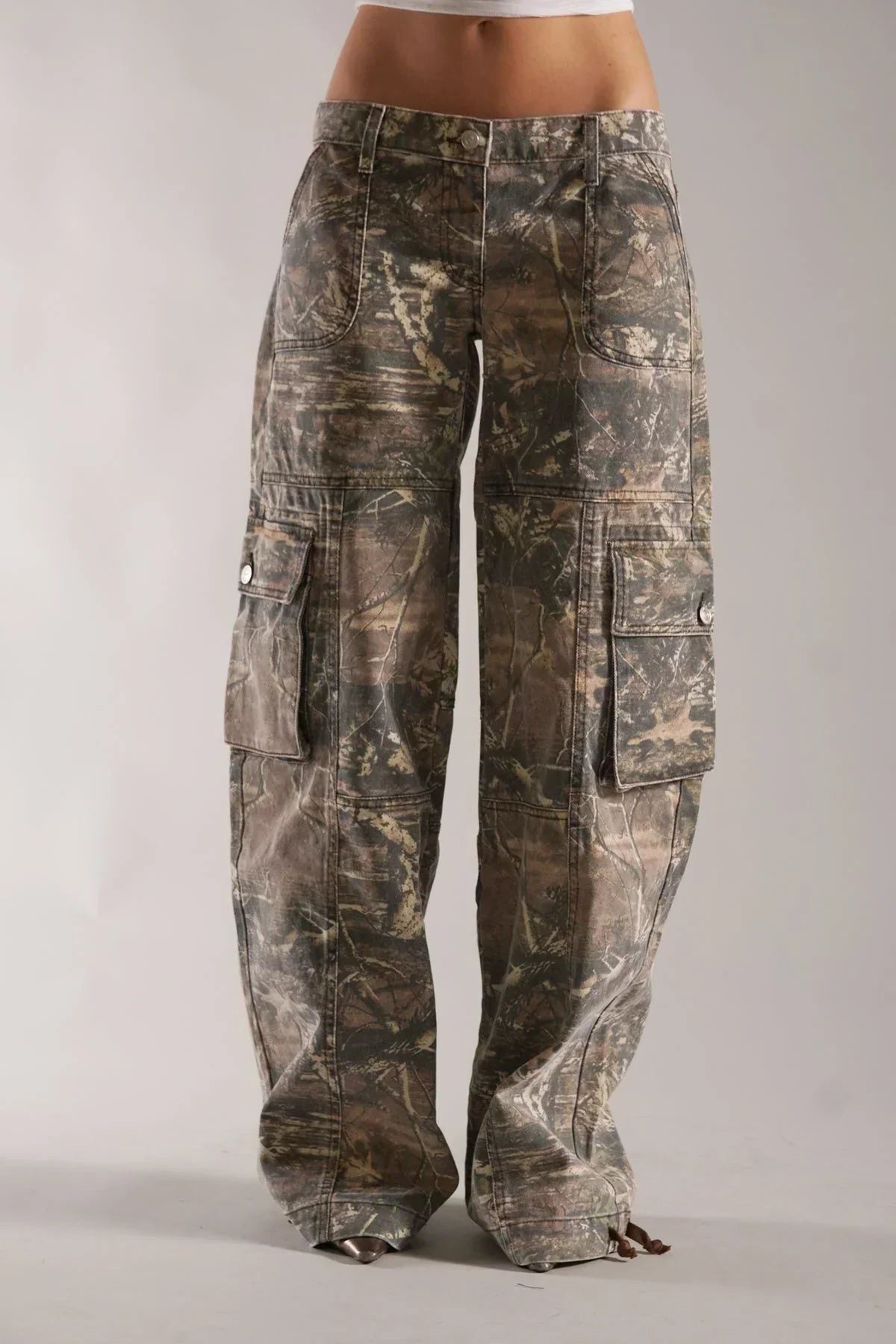 Wide Leg Cargo Trousers for Women