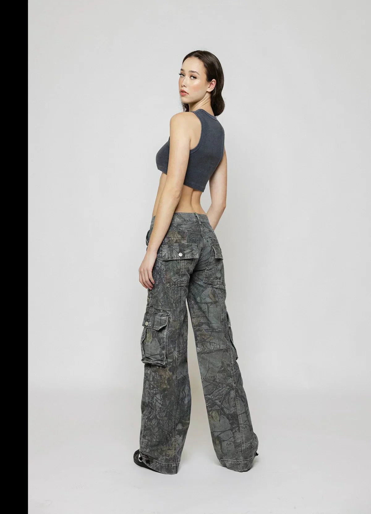 Wide Leg Cargo Trousers for Women