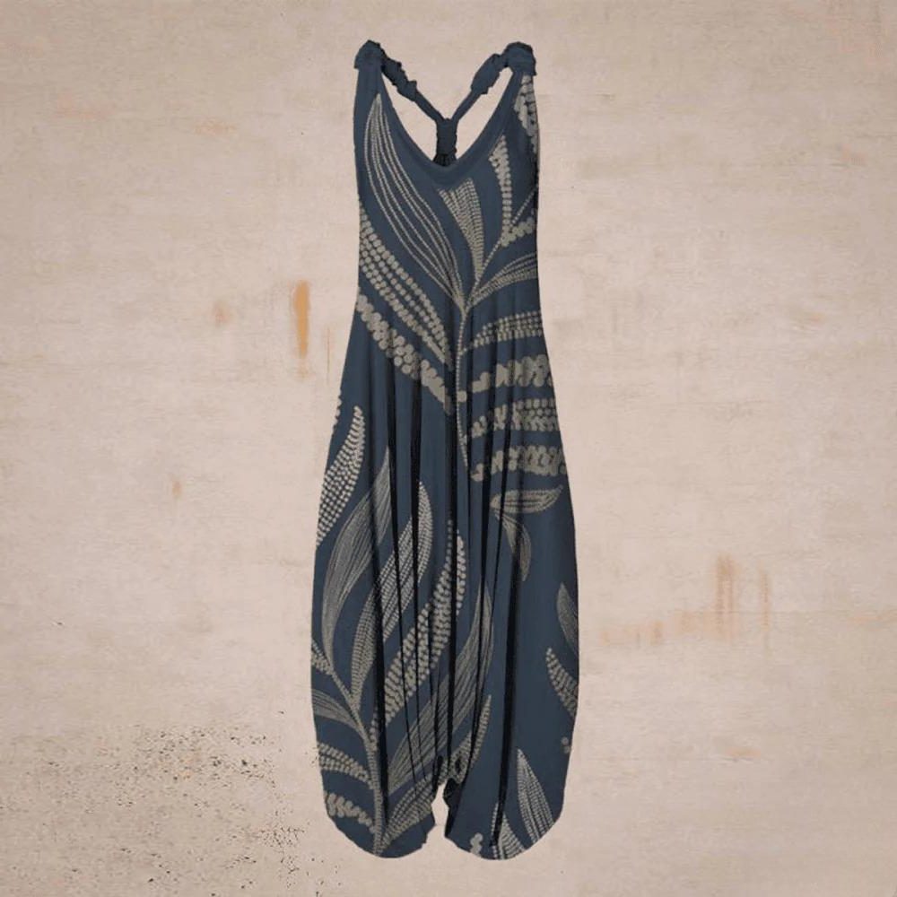 Wide Leg Jumpsuit for Women - Gray