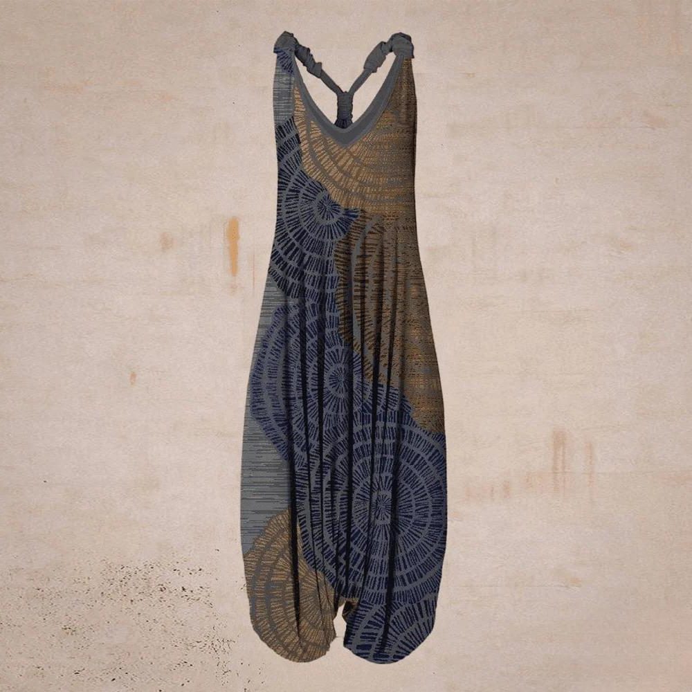 Wide Leg Jumpsuit for Women - Gray Gold
