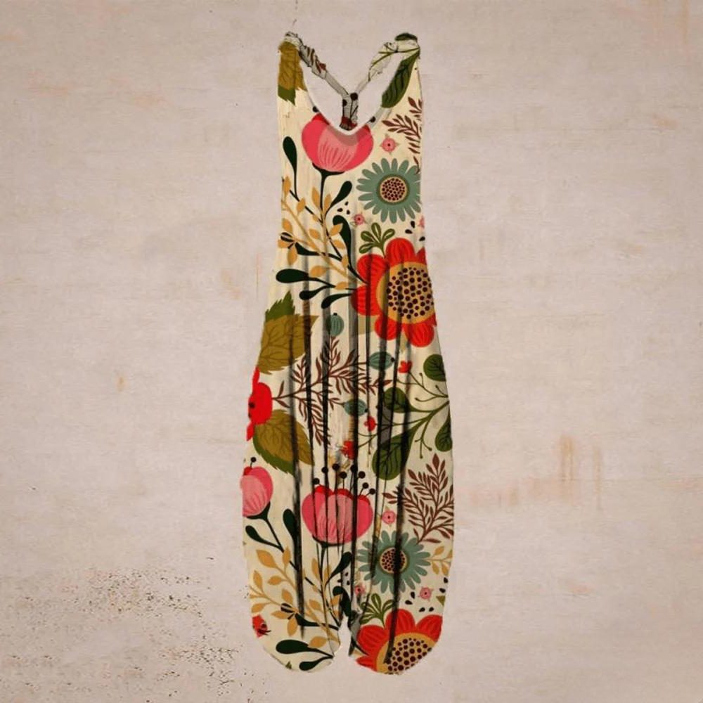 Wide Leg Jumpsuit for Women - Colorful