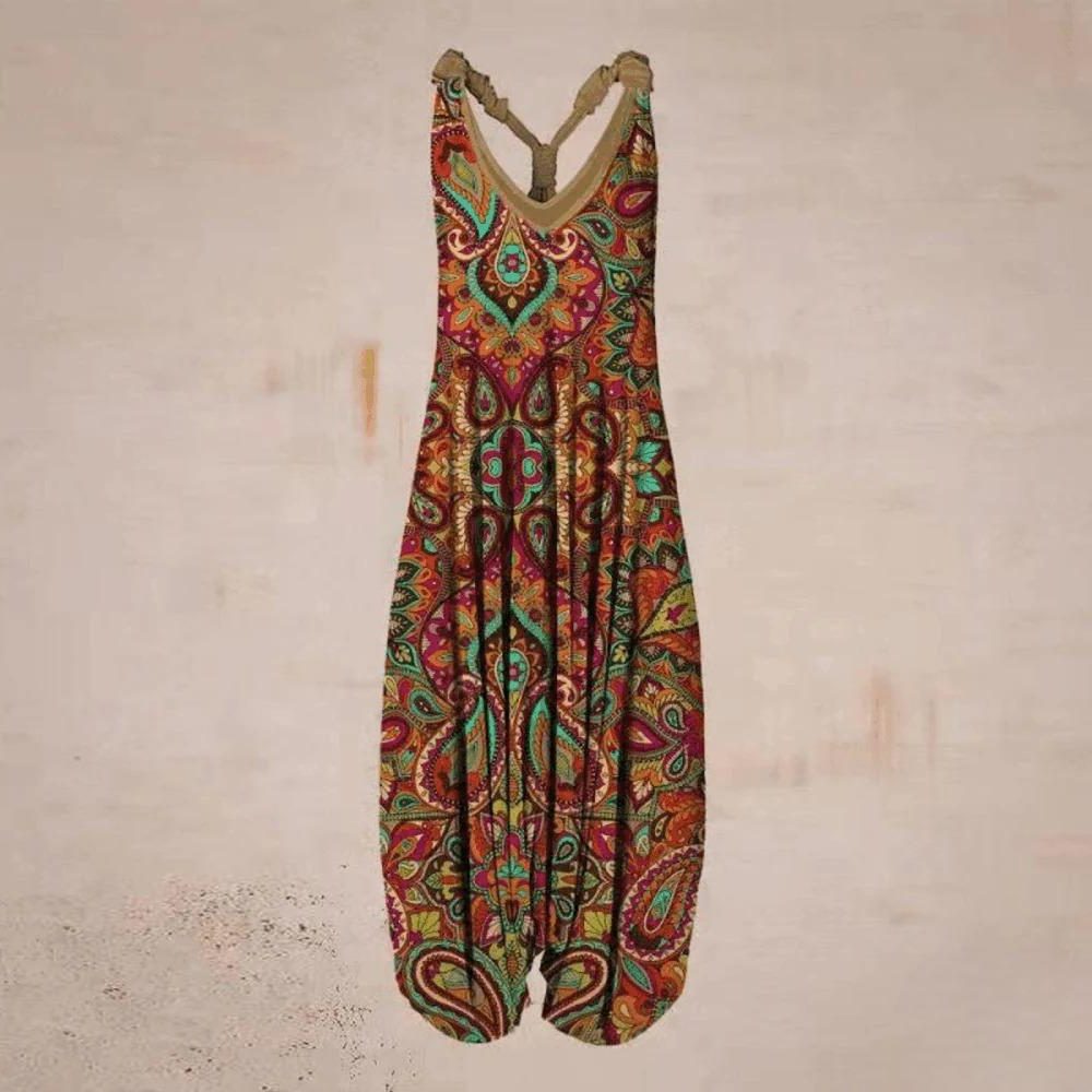 Wide Leg Jumpsuit for Women - Multicolor