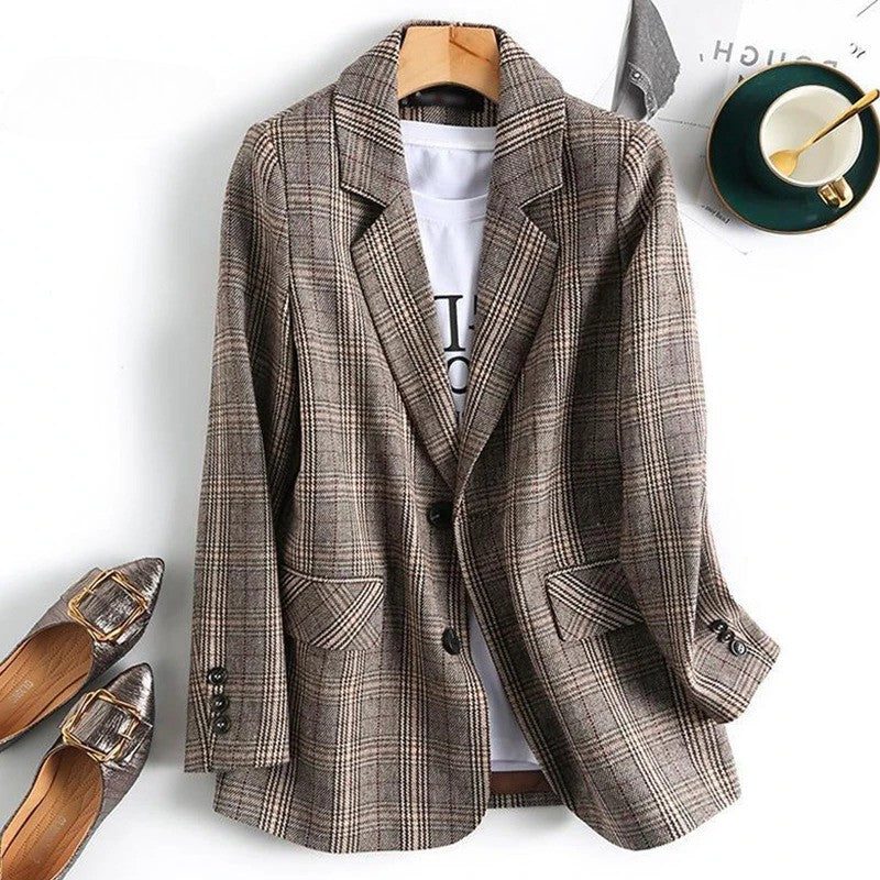 Wool Blazer with Notched Lapels for Women