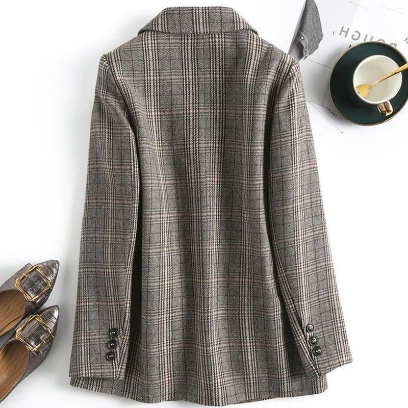 Wool Blazer with Notched Lapels for Women - View 3