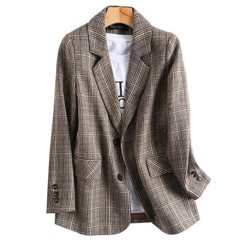 Wool Blazer with Notched Lapels for Women - View 4