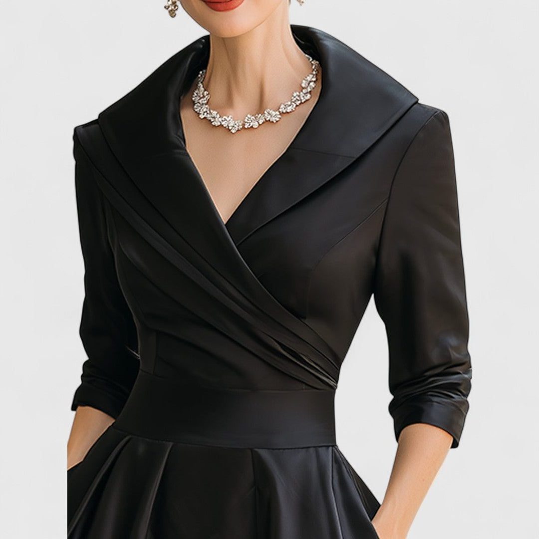 Wrap A-Line Midi Dress with V-Neck for Women - View 6