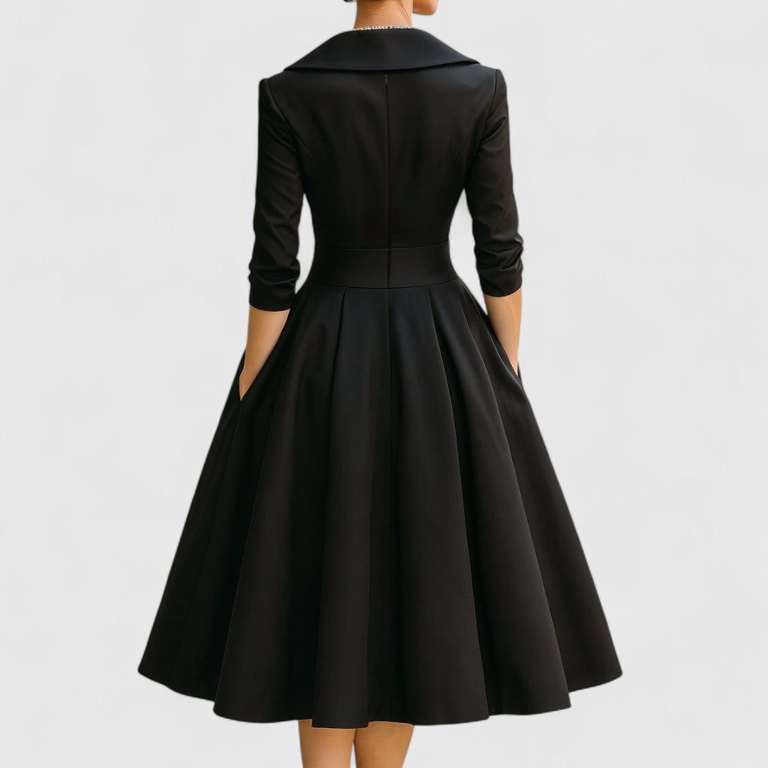 Wrap A-Line Midi Dress with V-Neck for Women - View 8
